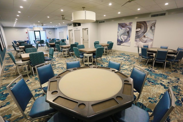 interior space featuring visible vents