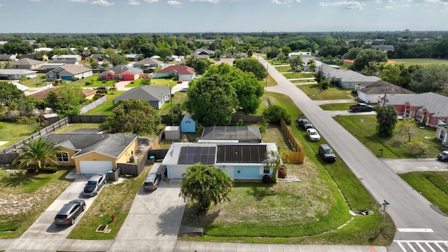 bird's eye view with a residential view