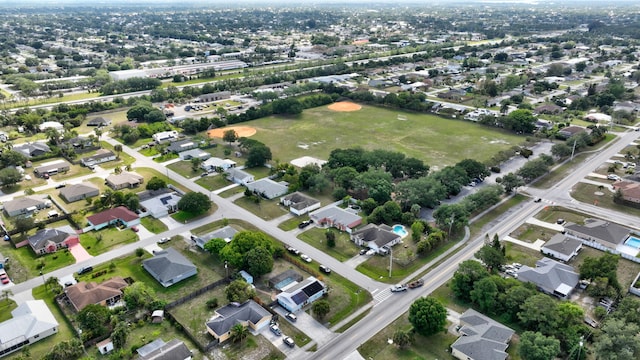 bird's eye view featuring a residential view