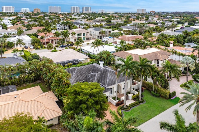 drone / aerial view with a residential view