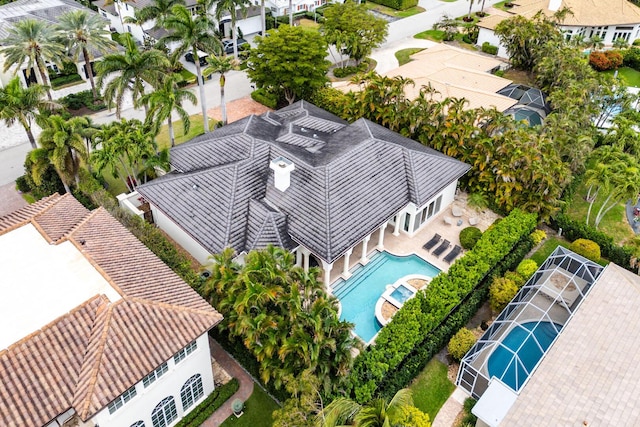 bird's eye view featuring a residential view
