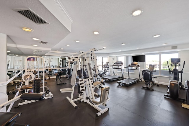 2880 NE 14th Street Cswy Unit 113, Pompano Beach, FL 33062 - gym featuring visible vents and recessed lighting