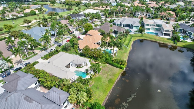 17652 Lake Estates Dr, Boca Raton, FL 33496 - drone / aerial view with view of golf course, a residential view, and a water view