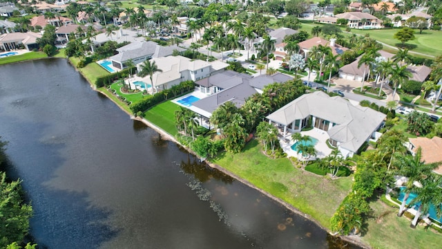 17652 Lake Estates Dr, Boca Raton, FL 33496 - aerial view featuring a residential view and a water view