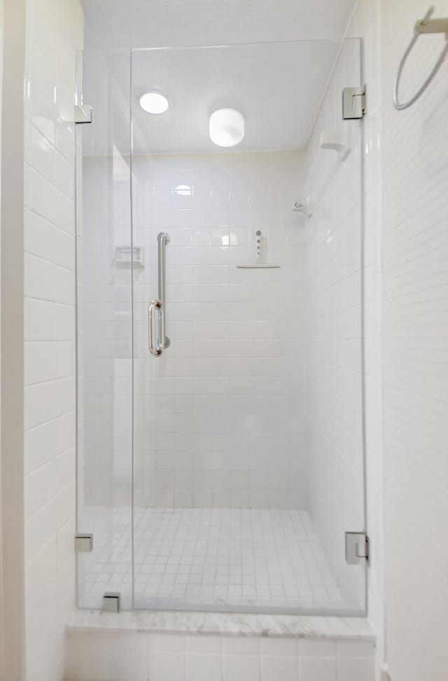 full bath featuring a shower stall