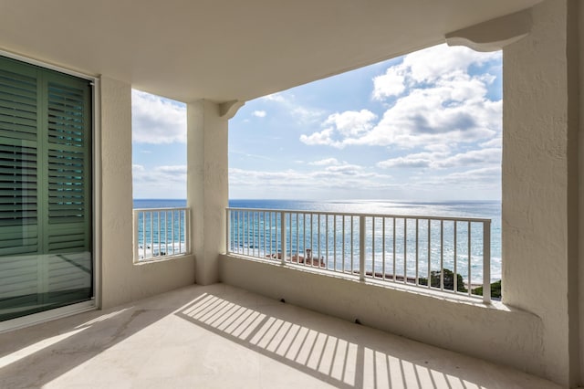 3740 S Ocean Blvd Unit 1205, Highland Beach, FL 33487 - balcony featuring a view of the beach and a water view