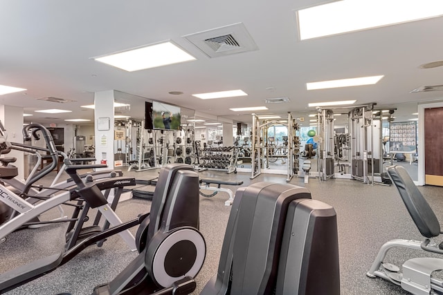 3740 S Ocean Blvd Unit 1205, Highland Beach, FL 33487 - gym featuring visible vents