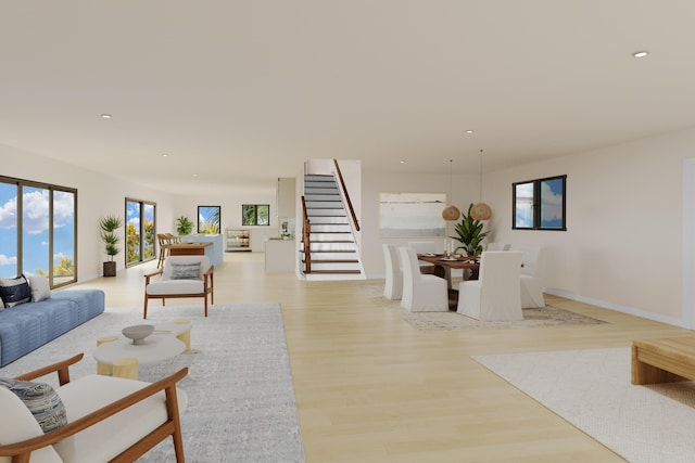 community lobby featuring stairway