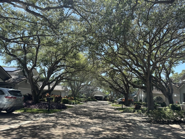 view of street featuring a residential view