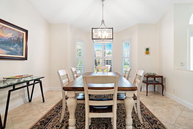 1167 Egret Cir S, Jupiter, FL 33458 - dining room with a chandelier and baseboards