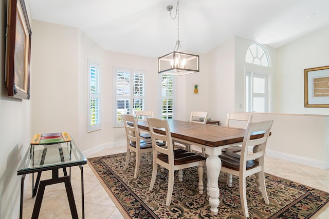 1167 Egret Cir S, Jupiter, FL 33458 - dining space featuring a chandelier and light tile patterned floors