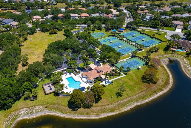 1167 Egret Cir S, Jupiter, FL 33458 - aerial view of property's location featuring a large body of water and a pool area