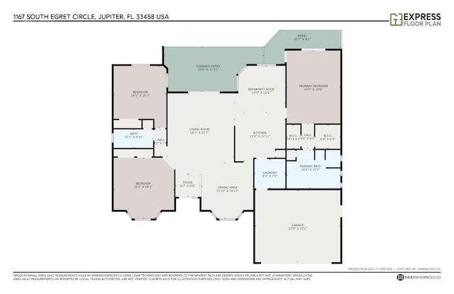 1167 Egret Cir S, Jupiter, FL 33458 - view of home floor plan