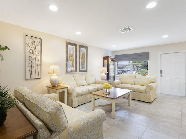 14586 Lucy Dr, Delray Beach, FL 33484 - living room featuring recessed lighting and visible vents