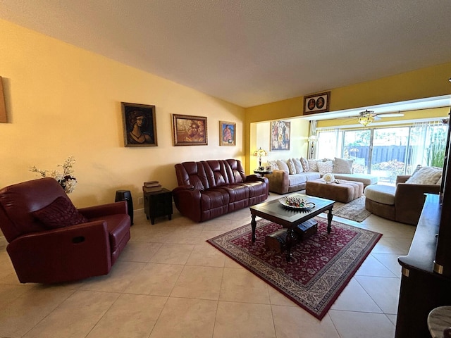 4330 Lucerne Villas Ln, Lake Worth, FL 33467 - living area with light tile patterned floors and lofted ceiling