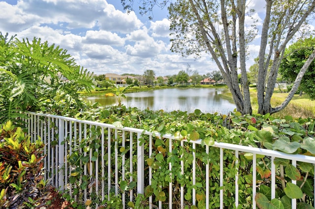 view of water feature