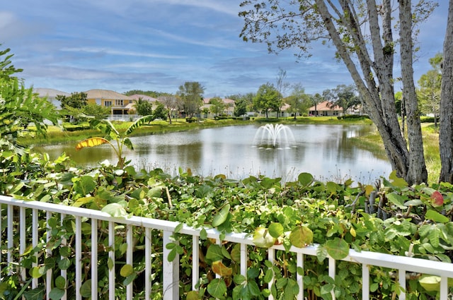 view of water feature
