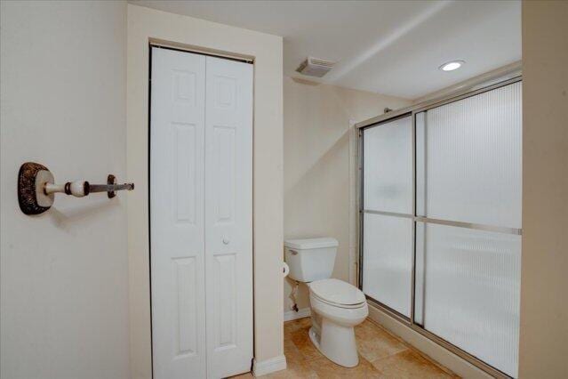 2221 Tuscany Way, Boynton Beach, FL 33435 - full bathroom with toilet, a stall shower, visible vents, and a closet