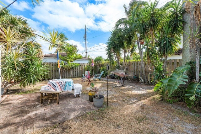 view of patio / terrace with fence