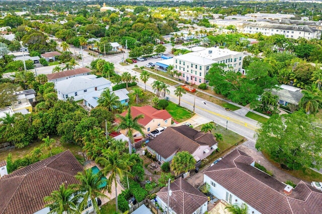 aerial view with a residential view