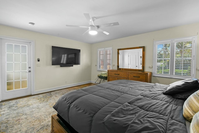 201 Avila Rd, West Palm Beach, FL 33405 - bedroom featuring baseboards and a ceiling fan