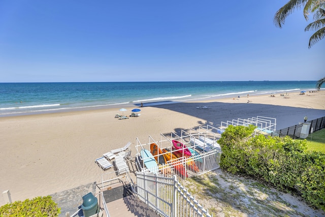 water view featuring nearby beach