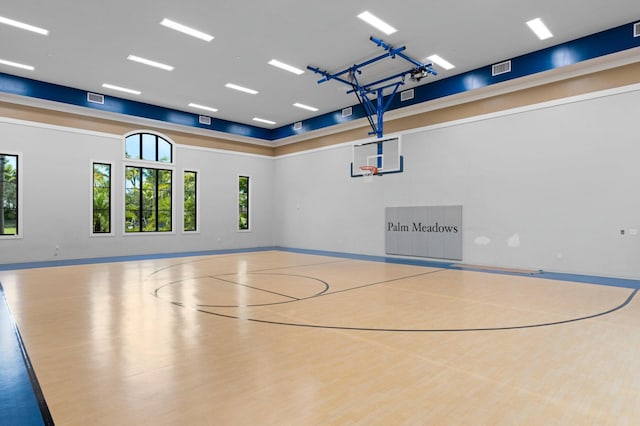 view of basketball court featuring community basketball court