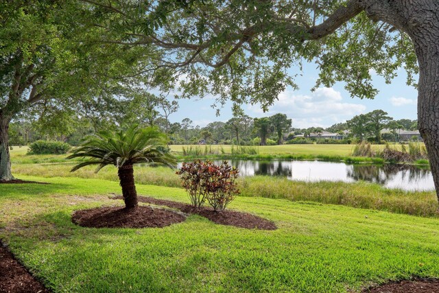 exterior space featuring a water view