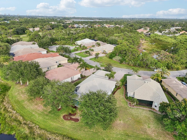 aerial view with a residential view