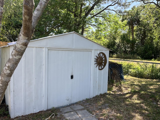 180 NE Lobster Rd, Port Saint Lucie, FL 34986 - view of shed featuring fence