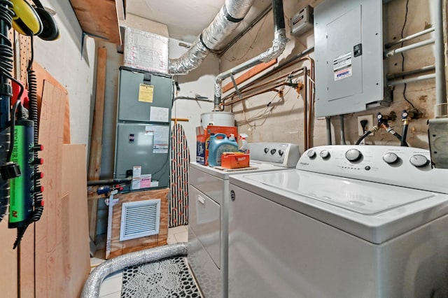 5725 Basil Dr, West Palm Beach, FL 33415 - laundry room with washing machine and dryer and electric panel