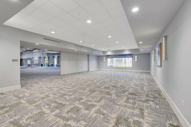 6040 Waldwick Cir, Delray Beach, FL 33484 - interior space featuring baseboards, a paneled ceiling, and carpet