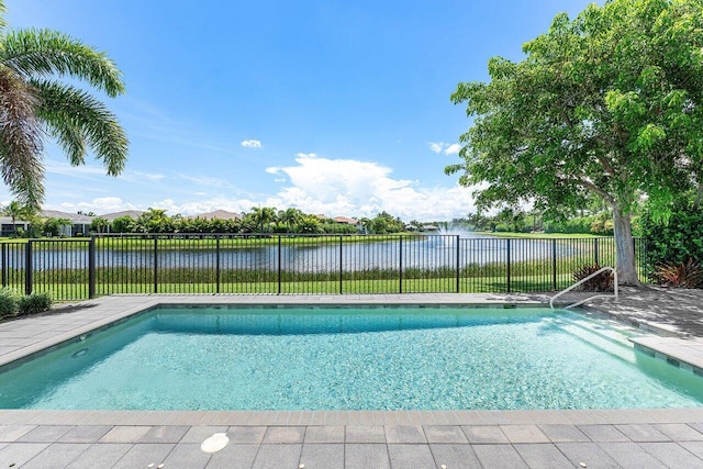 12797 Cariboo Ridge Rd, Boynton Beach, FL 33473 - view of swimming pool with a fenced backyard and a water view