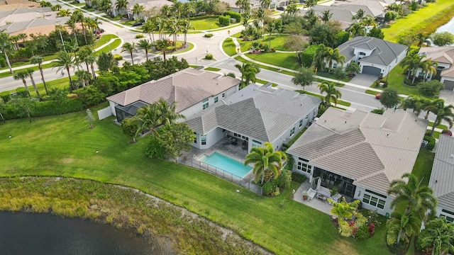 drone / aerial view featuring a residential view