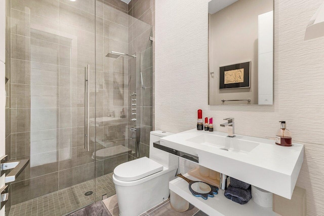 12797 Cariboo Ridge Rd, Boynton Beach, FL 33473 - bathroom with a shower stall and backsplash