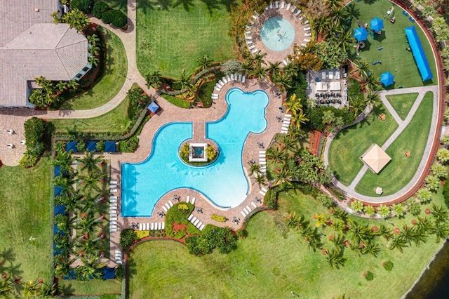 2261 Balsan Way, Wellington, FL 33414 - bird's eye view of a pool area