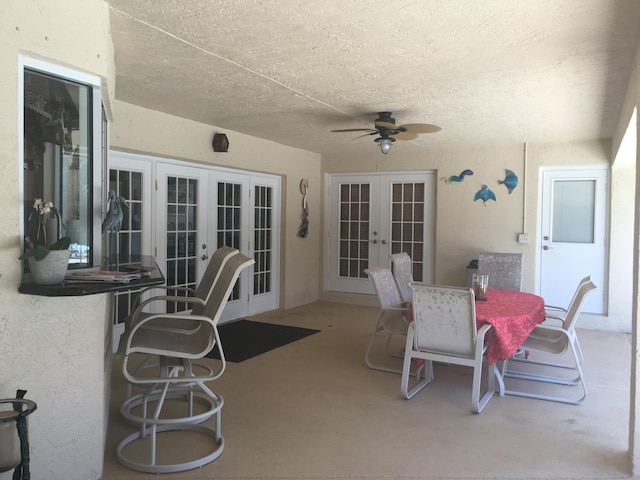 17768 Temple Blvd, Loxahatchee, FL 33470 - view of patio / terrace with french doors and ceiling fan