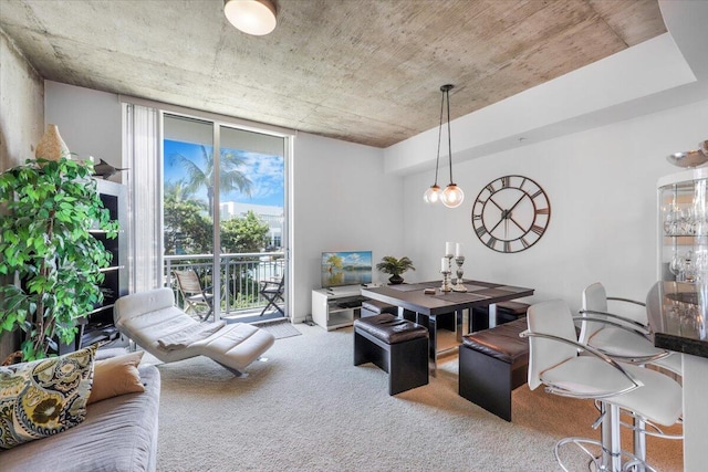 300 S Australian Ave Unit 717, West Palm Beach, FL 33401 - carpeted living area featuring floor to ceiling windows