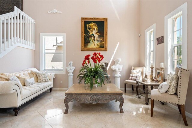 1018 NW Demedici Rd, Port Saint Lucie, FL 34986 - living room featuring baseboards