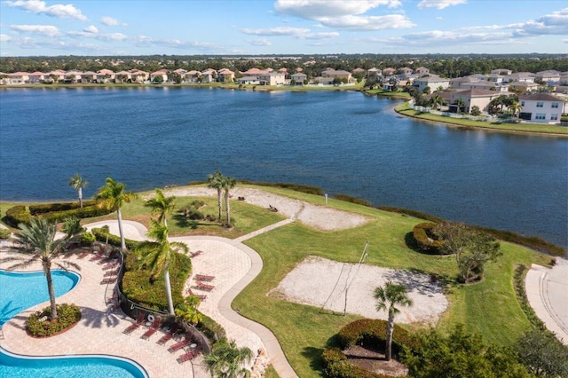 1018 NW Demedici Rd, Port Saint Lucie, FL 34986 - aerial view of residential area featuring a pool area and a large body of water