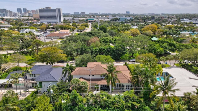 2409 NE 12th St, Fort Lauderdale, FL 33304 - birds eye view of property featuring a view of city