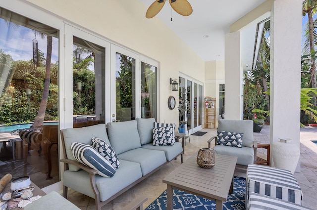 2409 NE 12th St, Fort Lauderdale, FL 33304 - sunroom with a wealth of natural light and french doors