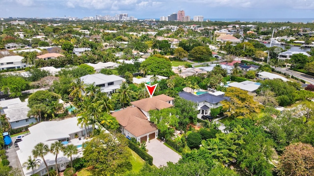 2409 NE 12th St, Fort Lauderdale, FL 33304 - birds eye view of property featuring a residential view