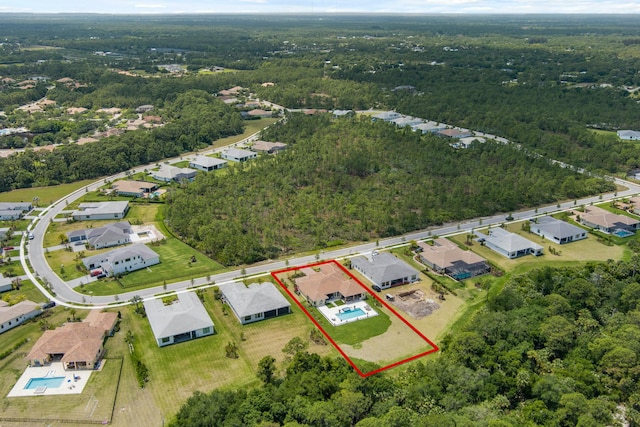 5214 SW Pomegranate Way, Palm City, FL 34990 - aerial view featuring a residential view and a forest view