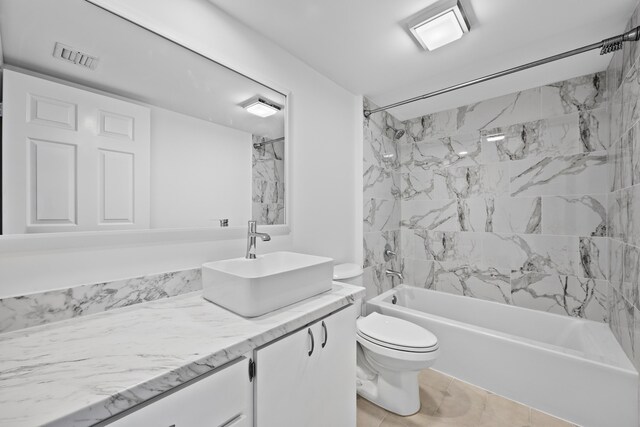 3526 Whitehall Dr Unit 106, West Palm Beach, FL 33401 - bathroom with toilet, bathtub / shower combination, and vanity