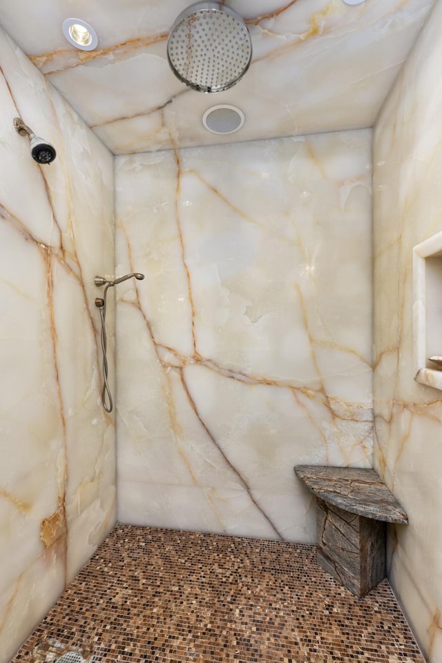2500 S Ocean Blvd Unit Ph2, Boca Raton, FL 33432 - bathroom view of a marble finish shower
