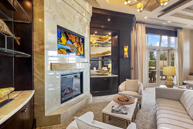 2500 S Ocean Blvd Unit Ph2, Boca Raton, FL 33432 - living area with a high end fireplace