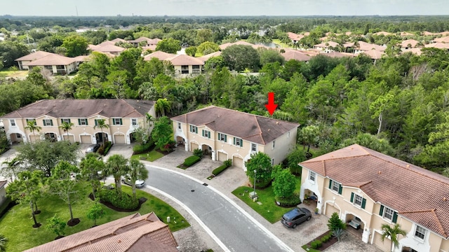 aerial view featuring a residential view