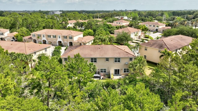 aerial view featuring a residential view