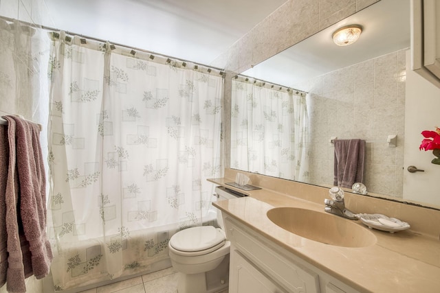 4281 NW 41st St Unit 320, Lauderdale Lakes, FL 33319 - full bath featuring toilet, shower / tub combo with curtain, tile patterned flooring, and vanity